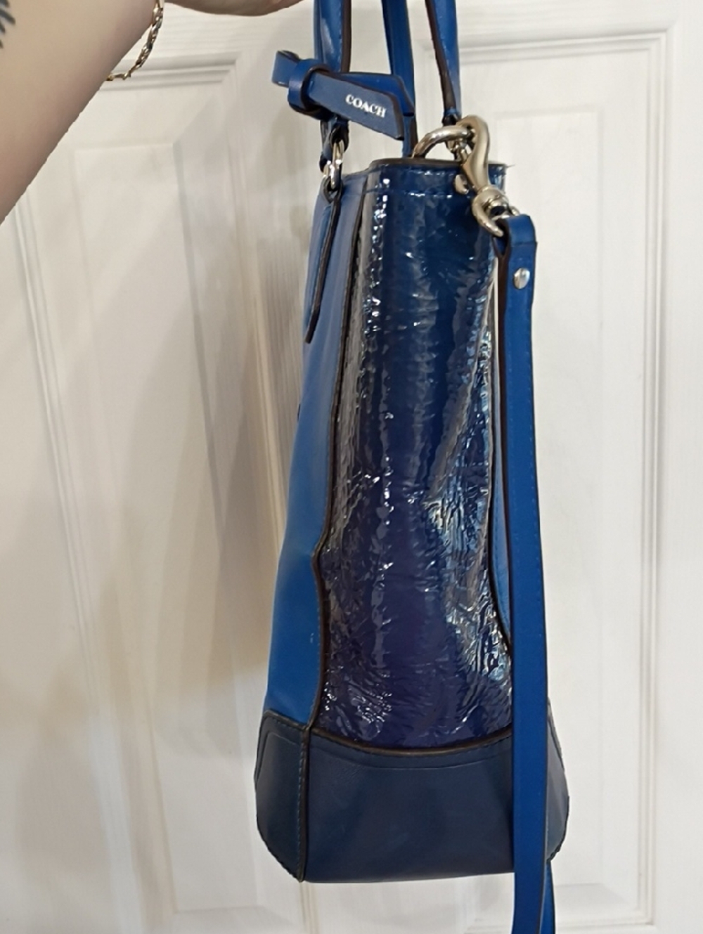 Coach Blue Poppy Blaire Tote - Picture 4 of 13